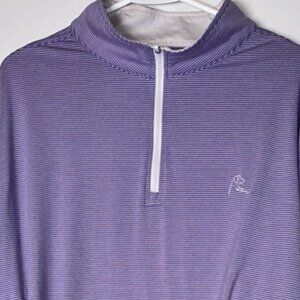 Rhoback Lavender Striped Q-Zip Pullover XXL | Performance Fit | Excellent Condit